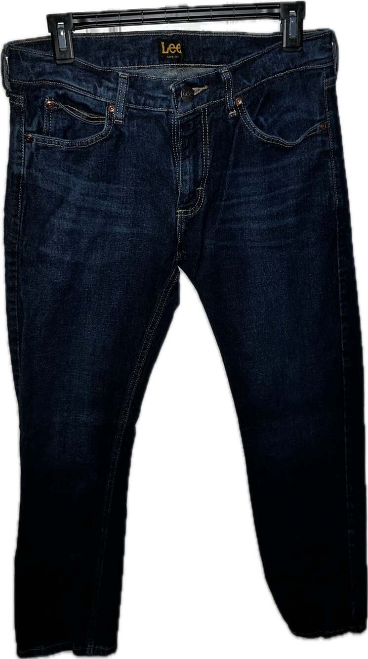 Lee Slim Fit Jeans Size 30x30 Dark Blue Denim Stretch Pants